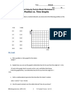 Toradh íomhá ar Position Time Graph Worksheet Time Graph