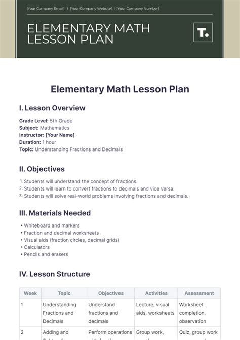 Math Bridges Lesson Plan Template-க்கான படிம முடிவு