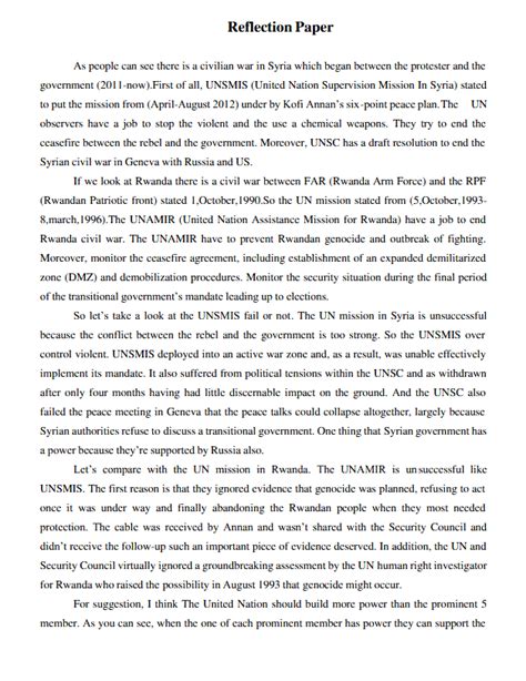 Image result for APA Reflective Essay Examples