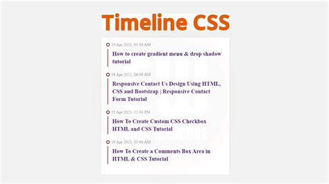 Image result for CSS Timeline Design