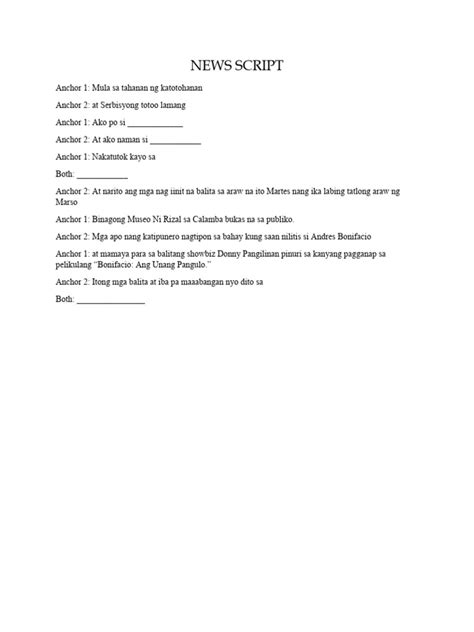 Image result for News Script Slug