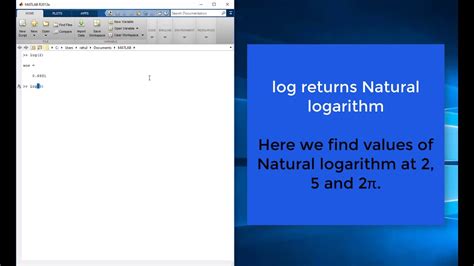 Image result for How to Use Ln in MATLAB