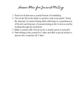 Image result for Journal Writing Lesson Plan