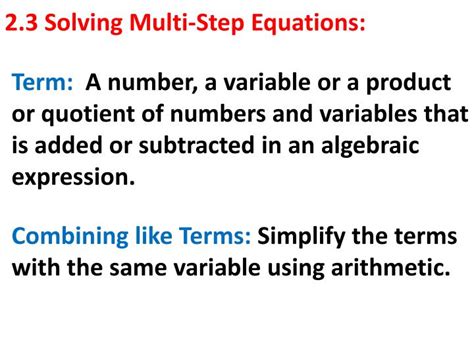 Image result for Solving Multi-Step Equations