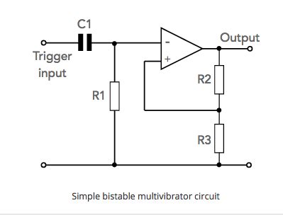 Image result for Bistable Multivibrator Using Op Amp Circuit