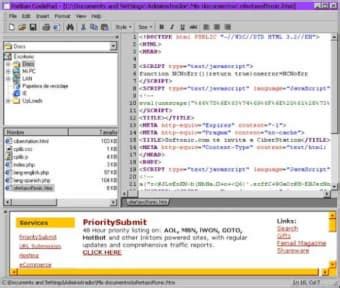 Toradh íomhá ar Codepad Text Editor