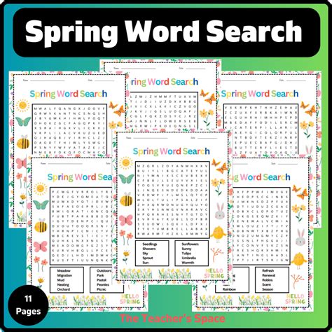 Image result for Spring Word Search Vocabulary Printable