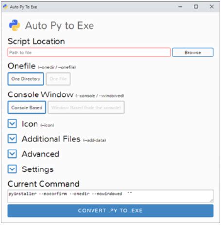 PyInstaller One File に対する画像結果