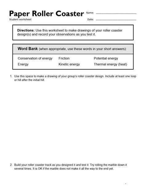 Toradh íomhá ar Roller Coaster Array Worksheet