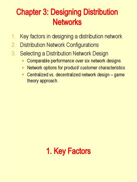 Image result for Distribution Network Design Ppt