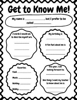 Getting to Know College Studnets in Freshman Seminar Course Worksheet に対する画像結果