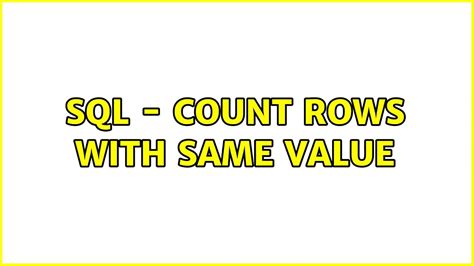 Image result for SQL Count Rows