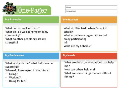 Project One Pager Template
