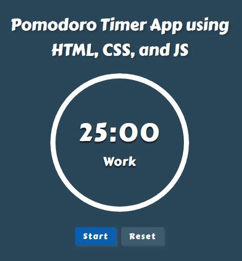 Pomodoro Timer Website vs Code Tutoria に対する画像結果