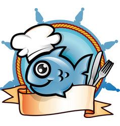 Toradh íomhá ar Chef Cooking Fish Vector