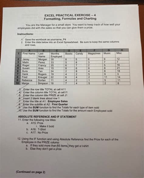 Afbeeldingsresultaten voor Excel Practical Test Questions