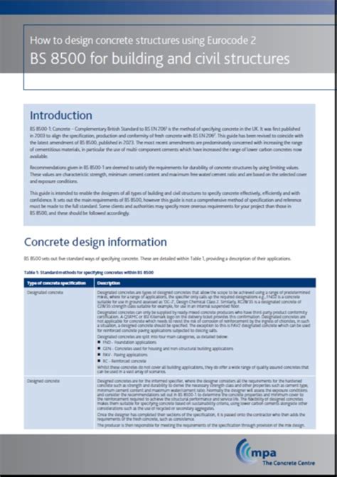 Image result for BS 8500 Table A-6