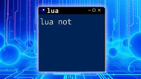 Image result for Lua If Not Equal Code