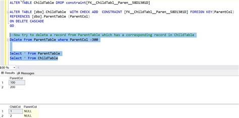 Image result for SQL Foreign Key On Delete Cascade