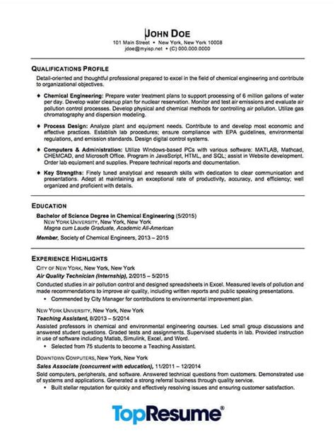 Toradh íomhá ar New Graduate Resume Examples