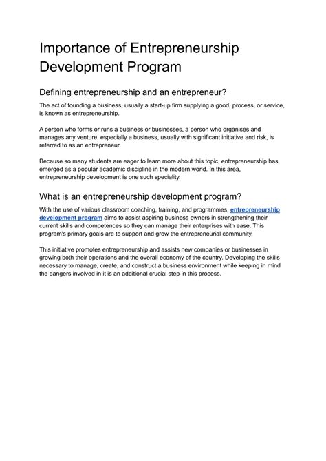 Image result for Entrepreneurial Development Program EDP Importance