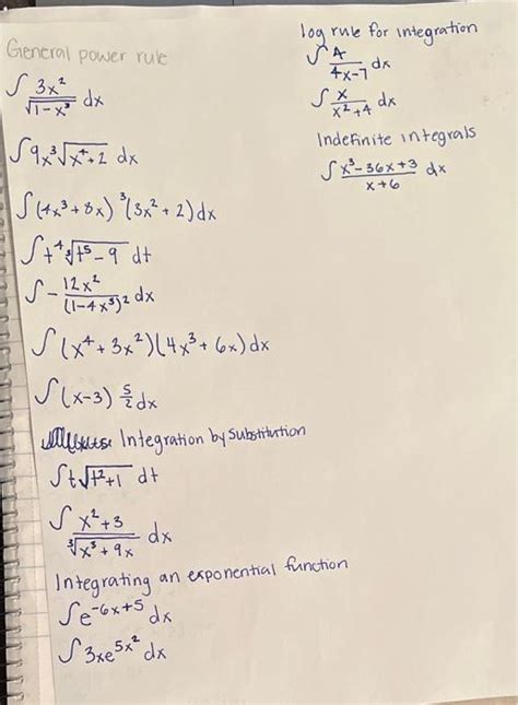 General Power Rule for Integration Worksheet に対する画像結果