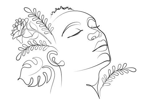 Toradh íomhá ar Simple Line Face Drawing