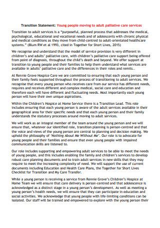 Image result for Transition Statement Examples