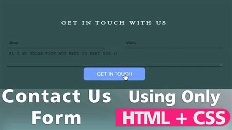 Contact Us Form Using HTML CSS and JavaScript に対する画像結果