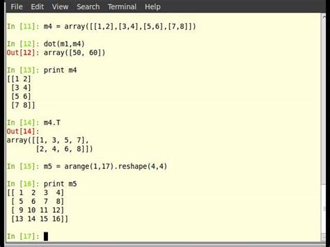 Toradh íomhá ar python tutorial matrices
