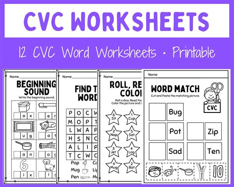 Image result for CVC Words Worksheet