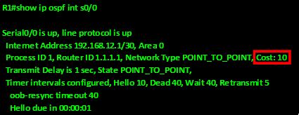 Show IP Ospf Interface Command に対する画像結果