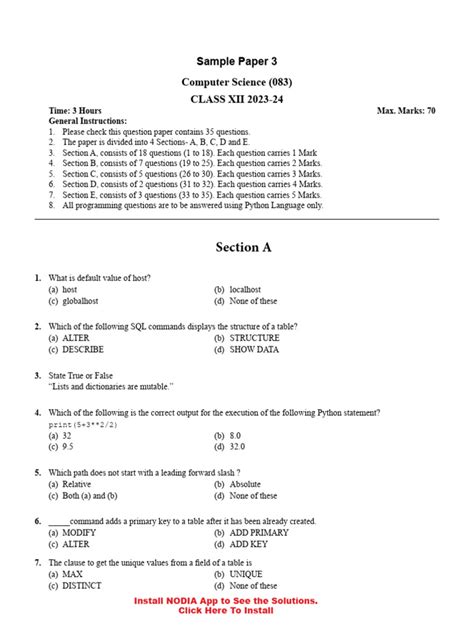 Image result for CSE Format Paper Example