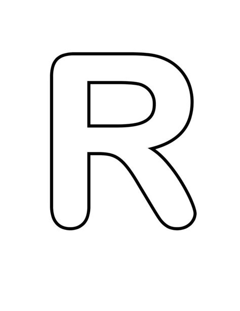 Image result for Printable Bubble Letter R