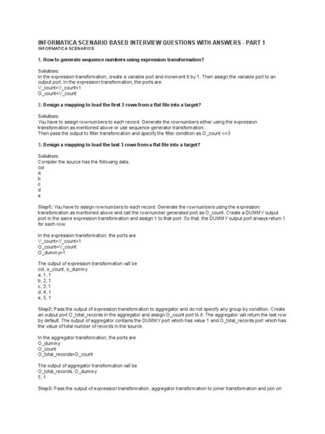 Image result for Informatica Scenarios