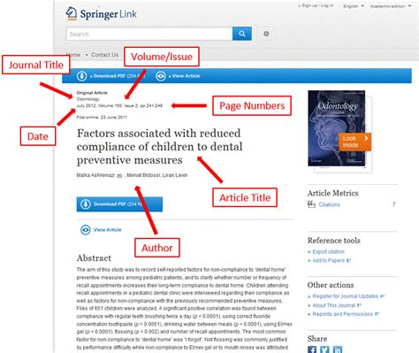 Image result for Article Citation Example