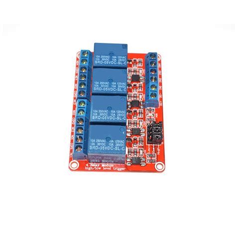 Toradh íomhá ar 4 Relay Module High Low Level Trigger