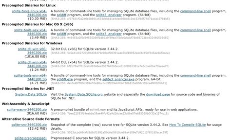 SQLite exe に対する画像結果