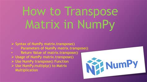 Image result for Transpose Matrix in Python