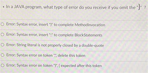 Image result for Java Error in TOEFL Exam