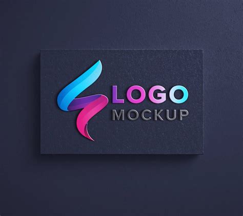 Toradh íomhá ar Free Logo Mock Up Download