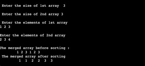 Image result for Merge Array in C without Sorting