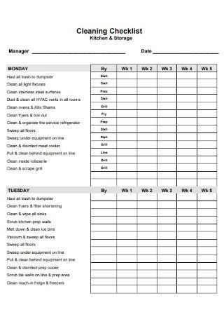 Image result for Editable Kitchen Cleaning Checklist