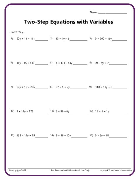 Toradh íomhá ar 6th Grade Math Worksheets Variables
