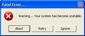 Image result for Fatel Error Screen