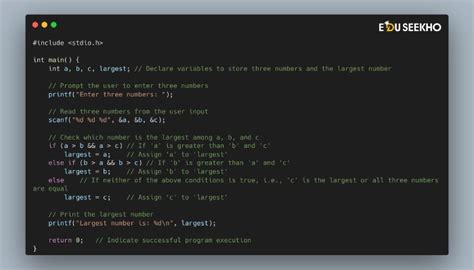 Largest of Three Numbers Using C Algorithm and Flowchart માટે ઇમેજ પરિણામ