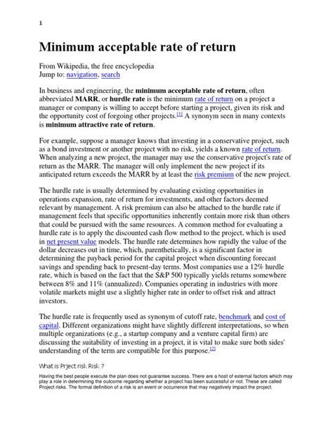 Minimum Rate of Return Formula に対する画像結果