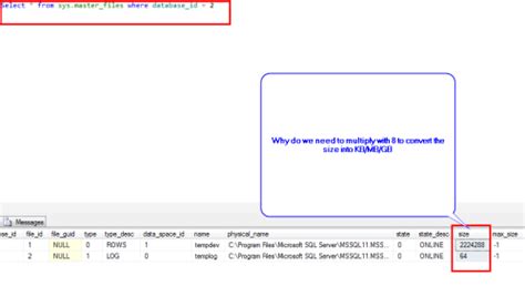 Image result for Create Database Name Filename Size