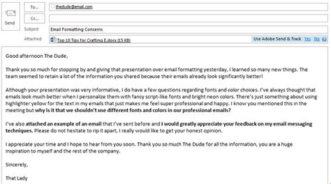 Image result for Example for Good Email