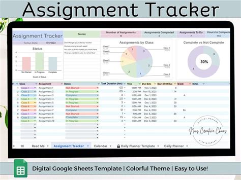Image result for Assignment Tracker Spreadsheet